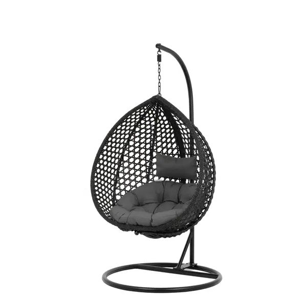 Comfortable Hanging Egg Chair with Stand – Weatherproof Outdoor Swing Seat