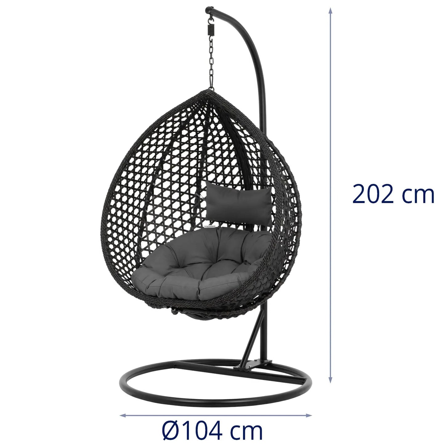 Comfortable Hanging Egg Chair with Stand – Weatherproof Outdoor Swing Seat