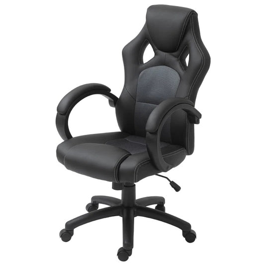 Adjustable Faux Leather Gaming Chair with 360-Degree Swivel